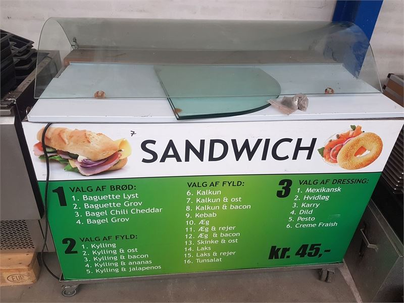 Sandwichbar på hjul, Wibocold Gastro-line + varmekasse